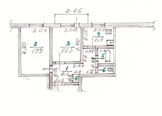 2-ком. квартира на продажу, 45.2 м2, деревня Лески, Школьная улица, 1