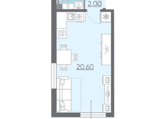 Продаю квартиру студию, 25.5 м2, Санкт-Петербург, метро Пролетарская, Октябрьская набережная, 102