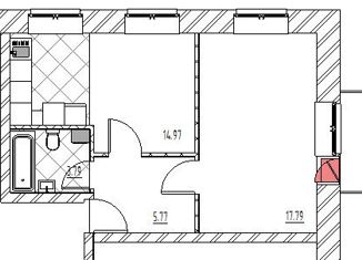 Продажа 2-ком. квартиры, 43 м2, Санкт-Петербург, улица Бутлерова, 16, муниципальный округ Гражданка