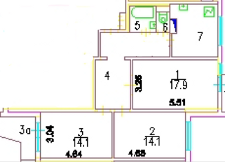 Продаю 3-ком. квартиру, 75.2 м2, Москва, ЮВАО, Новочеркасский бульвар, 55