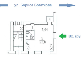 Продается квартира студия, 32.1 м2, Новосибирск, метро Золотая Нива, улица Бориса Богаткова, 188