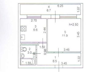 Продается 1-комнатная квартира, 34 м2, село Сторожевка, Средняя улица, 2