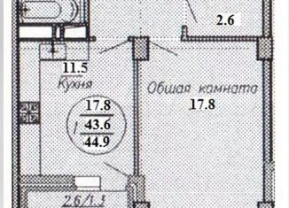 Однокомнатная квартира на продажу, 45 м2, Краснодар, улица 9 Мая, 48/1к2, Центральный округ