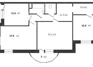 Комната на продажу, 85.8 м2, Санкт-Петербург, Варшавская улица, 19к2, муниципальный округ Новоизмайловское