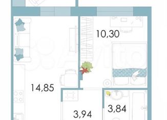 1-ком. квартира на продажу, 35 м2, Тула, ЖК Наши Баташи, Самоварная улица, 17