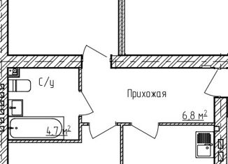 2-комнатная квартира на продажу, 56 м2, деревня Карабиха, Московское шоссе, 64