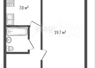 Продаю 1-комнатную квартиру, 33.7 м2, Самара, Щигровский переулок, 8, метро Юнгородок