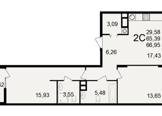 Продаю 3-комнатную квартиру, 67 м2, Рязань, Куйбышевское шоссе, 19, Куйбышевский район