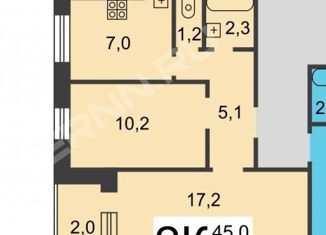 Продается 2-ком. квартира, 45 м2, Нижний Новгород, Авангардная улица, 11, Авангардная улица