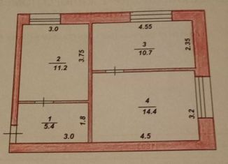 Продаю 2-комнатную квартиру, 41.7 м2, село Вперед, Центральная улица, 39