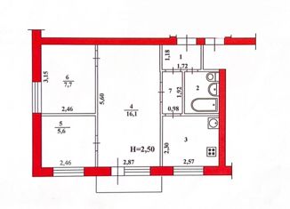Продам двухкомнатную квартиру, 42.1 м2, Волгоград, проспект Маршала Жукова, 101