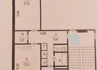 Продажа 2-комнатной квартиры, 53.6 м2, Тосно, проспект Ленина, 67