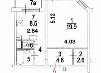 Продам 1-ком. квартиру, 42.4 м2, Москва, улица Маршала Савицкого, 18, станция Щербинка