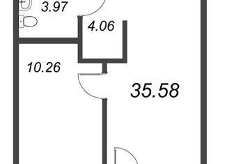 Продам 2-ком. квартиру, 35.58 м2, Мурино, улица Шоссе в Лаврики, 72к2, ЖК Северный