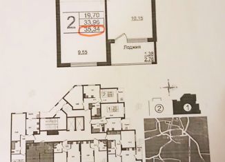 Продается 2-комнатная квартира, 35.34 м2, Калининград, Батальная улица, 98, ЖК Стерео
