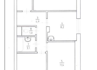 Продам трехкомнатную квартиру, 66.8 м2, Москва, Пушкинская улица, 3