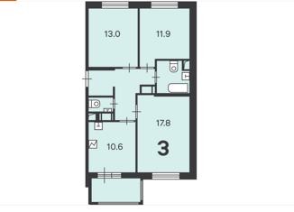 Продам 3-комнатную квартиру, 68.7 м2, Москва, улица Вилиса Лациса, 38к2, улица Вилиса Лациса