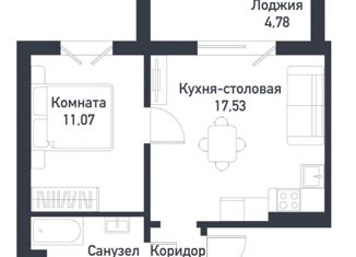 Продажа однокомнатной квартиры, 37.5 м2, Челябинская область, Ласковая улица, 22