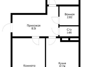 Продам 2-комнатную квартиру, 51.41 м2, Краснодарский край, улица Западный Обход, 39/1к6