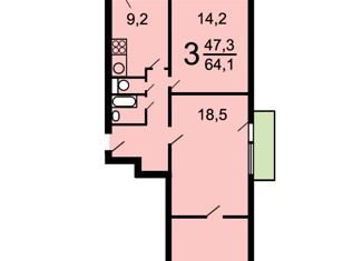 Продается 3-ком. квартира, 68 м2, Москва, Шоссейная улица, 25, станция Люблино