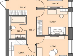 Продаю 3-ком. квартиру, 70.8 м2, Ульяновск, проспект Туполева, 33, Заволжский район
