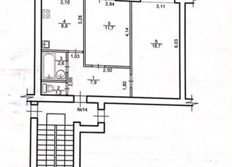 Продажа 2-ком. квартиры, 58.9 м2, Югорск, улица Кирова, 8