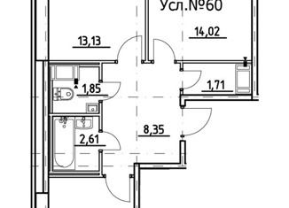 Продается 2-ком. квартира, 60 м2, Мурино, ЖК Северный, улица Шоссе в Лаврики, 68к3