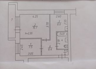 Продажа двухкомнатной квартиры, 39.6 м2, Красноярск, улица Горького, 42, Центральный район