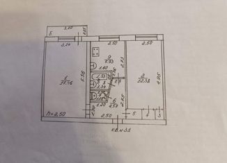 2-комнатная квартира на продажу, 45.45 м2, поселок городского типа Новая Майна, улица Микрорайон, 15