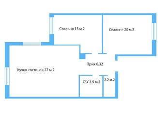 Продается двухкомнатная квартира, 73.38 м2, Санкт-Петербург, Петровский проспект, 11к2, метро Крестовский остров