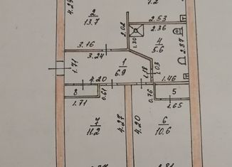 Продается 3-ком. квартира, 57.2 м2, Красновишерск, Советская улица, 3