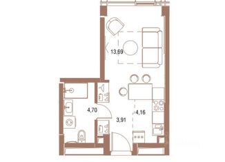 Квартира на продажу студия, 26.5 м2, Москва, 2-я Хуторская улица, 34, 2-я Хуторская улица