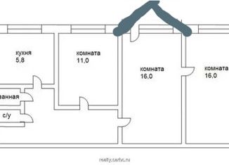 Продается 3-комнатная квартира, 53 м2, Пушкин, Школьная улица, 51