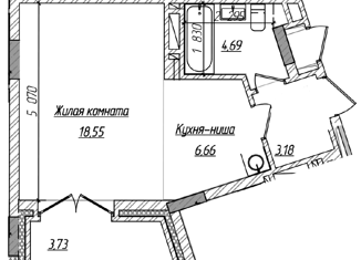 Продается квартира студия, 35 м2, Новосибирск, Фабричная улица, 71, Железнодорожный район