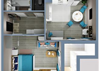 Продаю 1-ком. квартиру, 51.85 м2, поселок Романовка, Гаражный проезд, 16