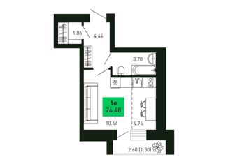Квартира на продажу студия, 26.48 м2, Федяковское сельское поселение, Ботаническая улица, 1