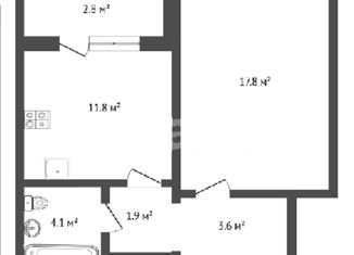 Продается 1-комнатная квартира, 40 м2, Сургут, улица Грибоедова, 10