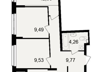 Продаю 3-комнатную квартиру, 62 м2, Рязань, Куйбышевское шоссе, 19, Куйбышевский район