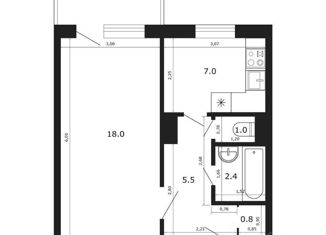 Продаю 1-ком. квартиру, 36.5 м2, посёлок Парголово, улица Первого Мая, 97