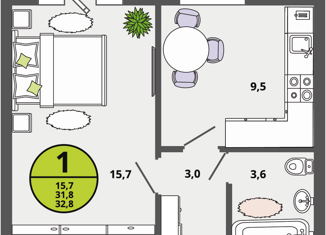 Продажа 1-ком. квартиры, 31.8 м2, деревня Мыза (Привокзальный территориальный округ), улица Героя России Горшкова, 11