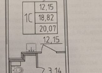 Продаю квартиру студию, 22 м2, посёлок Шушары, Старорусский проспект, 3к2