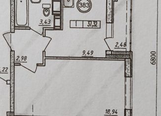 Продам 1-комнатную квартиру, 37.3 м2, Ленинградская область, Школьный переулок, 5к3