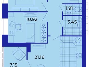 Продаю 2-ком. квартиру, 67.9 м2, Брянск, улица Ильи Иванова, 5