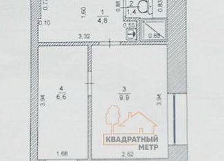 Двухкомнатная квартира на продажу, 22.7 м2, Димитровград, улица М. Тореза, 3А