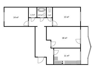 Продается 3-ком. квартира, 79.2 м2, Томская область, улица Бирюкова, 15