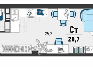 Продается квартира студия, 28.7 м2, село Агой, Конечная улица, 4