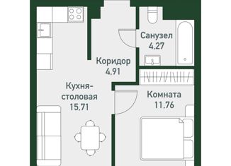 Продаю 2-комнатную квартиру, 36.65 м2, посёлок Западный