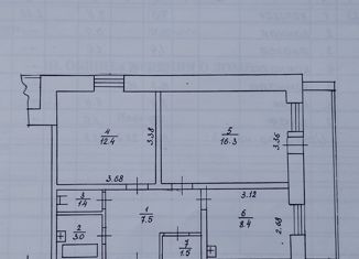 Двухкомнатная квартира на продажу, 50.5 м2, Советский, микрорайон Нефтяник, 9