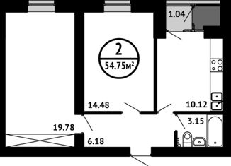 Продается 2-комнатная квартира, 55 м2, Республика Башкортостан, улица Даяна Мурзина, 5