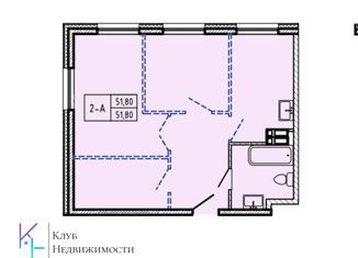 Продаю двухкомнатную квартиру, 51.8 м2, Уссурийск, Заречная улица, 6Г/3